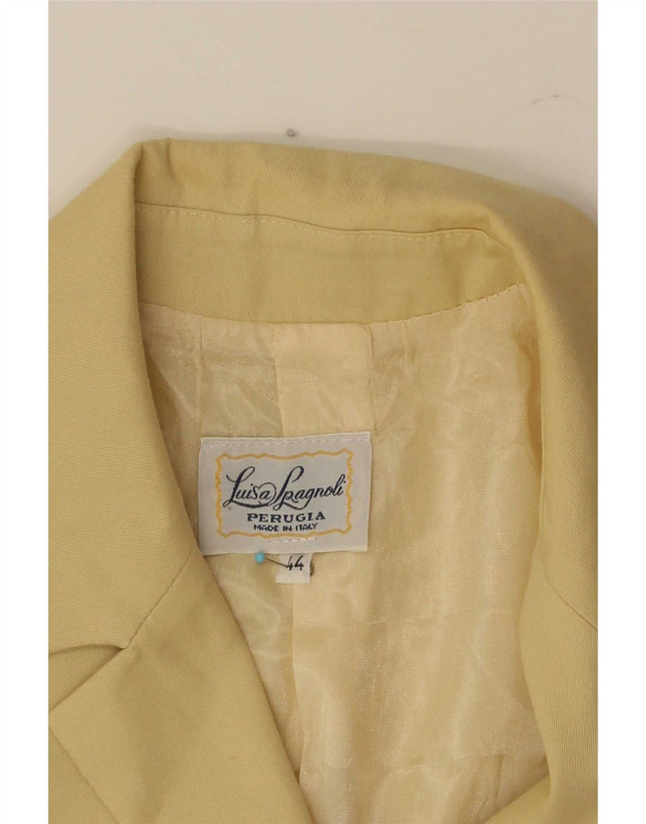 Giacca Blazer 3 Bottoni Donna Luisa Spagnoli IT 44 Cotone Giallo Medio