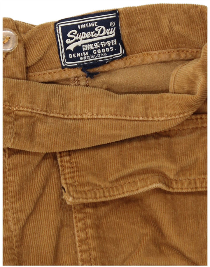 Mini gonna da donna in velluto a coste Superdry W26 piccola beige
