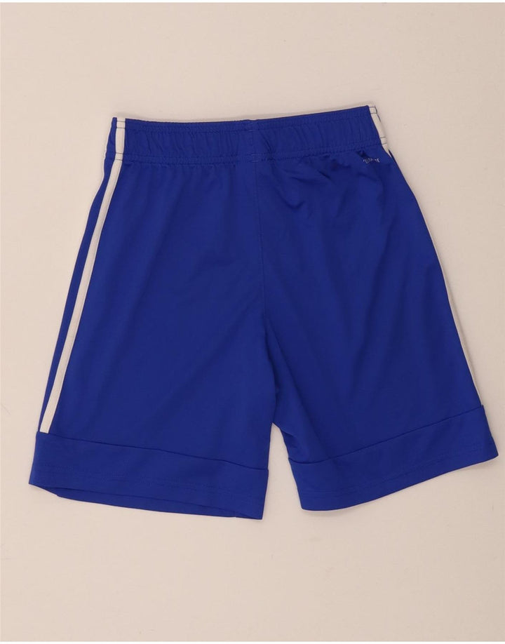 Pantaloncini sportivi Adidas Climalite da ragazzo 11-12 anni in poliestere blu