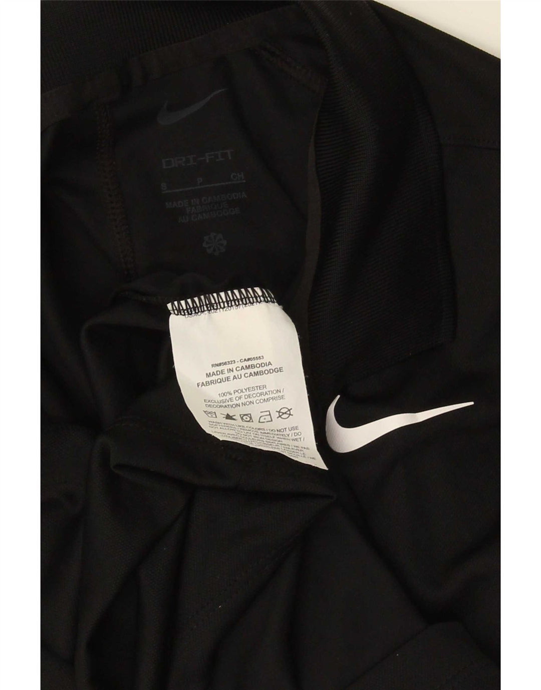Polo Nike da uomo Dri Fit piccola in poliestere nero