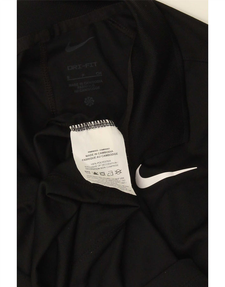Polo Nike da uomo Dri Fit piccola in poliestere nero