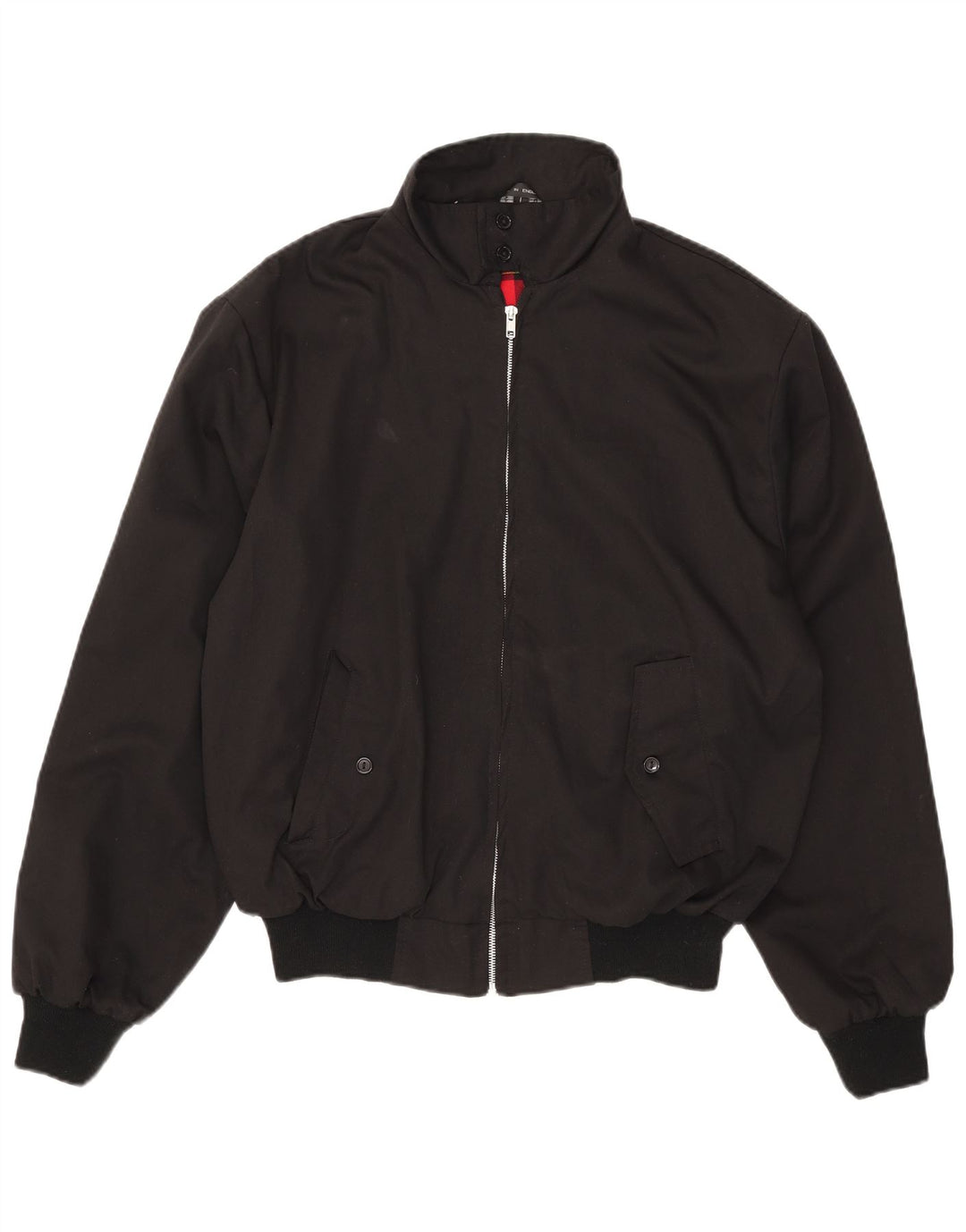 Giubbotto bomber da uomo vintage UK 40 grande poliestere nero