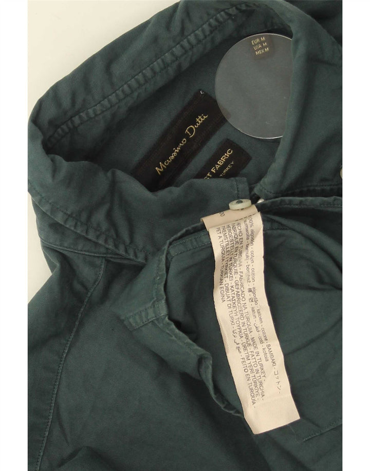 Camicia Uomo Massimo Dutti Cotone Verde Medio