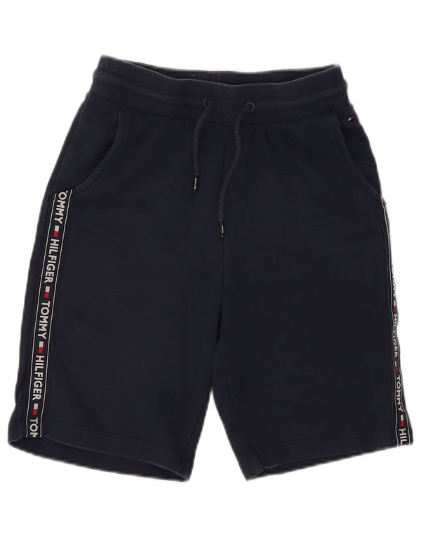 Pantaloncini sportivi grafici da uomo Tommy Hilfiger piccoli in cotone blu navy