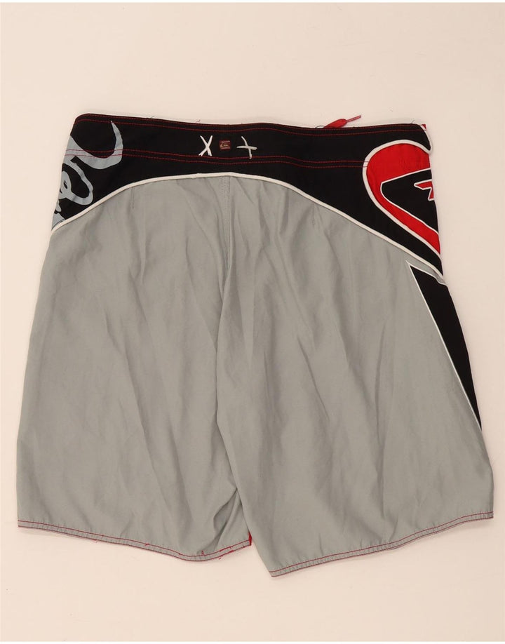QUIKSILVER Pantaloncini da bagno grafici da uomo Grandi in poliestere color block rosso
