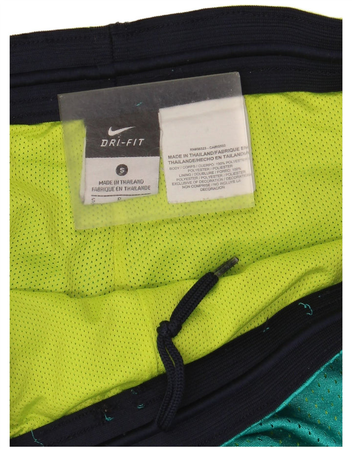 Pantaloncini sportivi Nike da donna UK 10 Small Verde Colourblock in poliestere