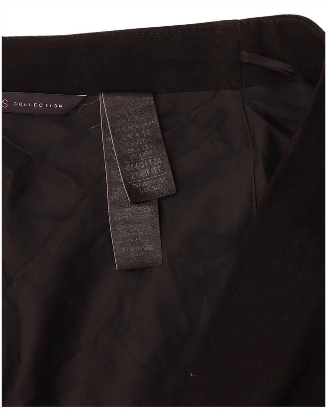 Gonna a tubino da donna Marks & Spencer UK 16 grande W34 poliestere nero