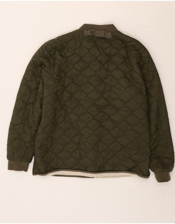 Giacca trapuntata Sherpa da donna Jack Wills UK 14 Large Verde in poliammide