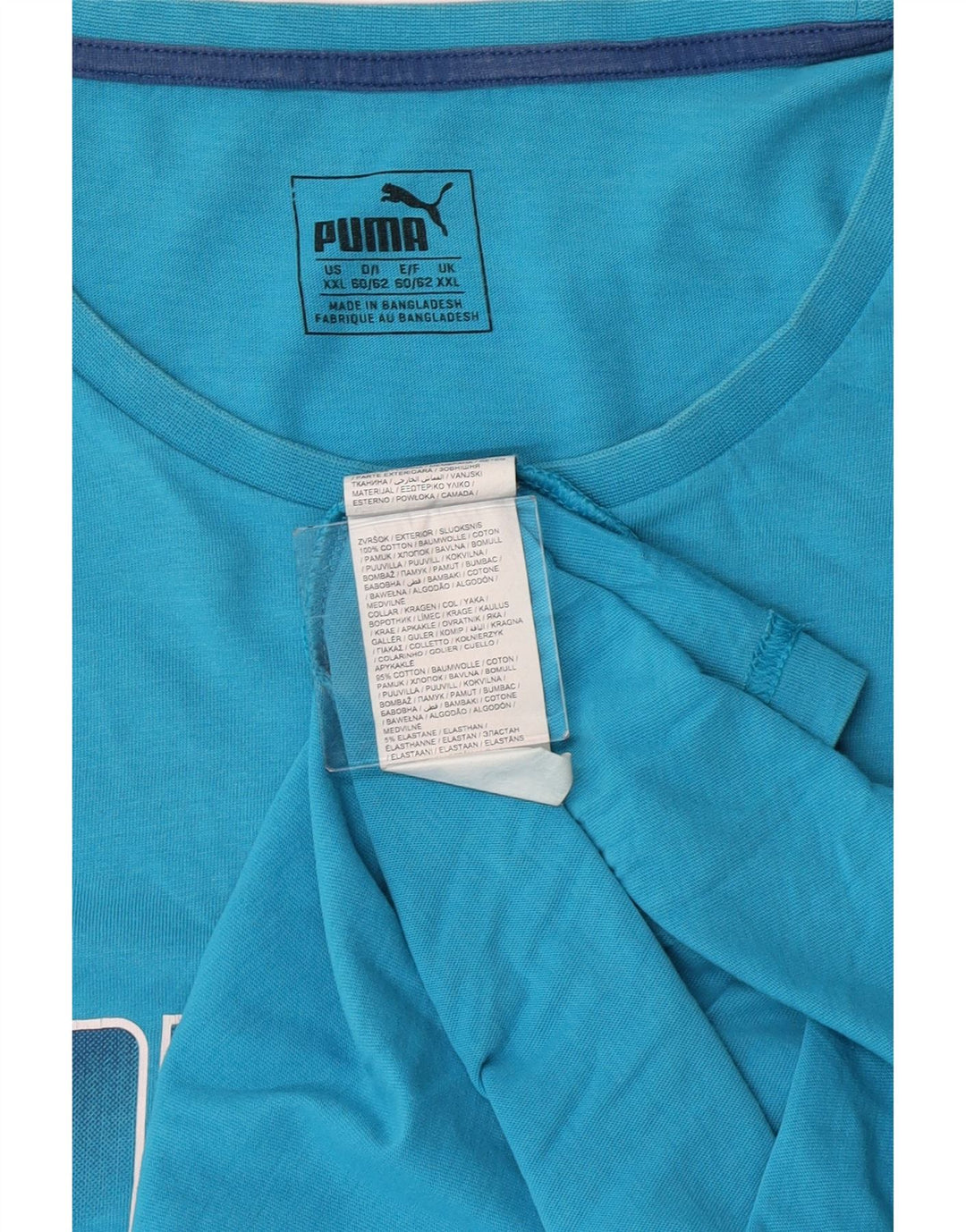 T-shirt grafica da uomo Puma Top 2XL cotone blu