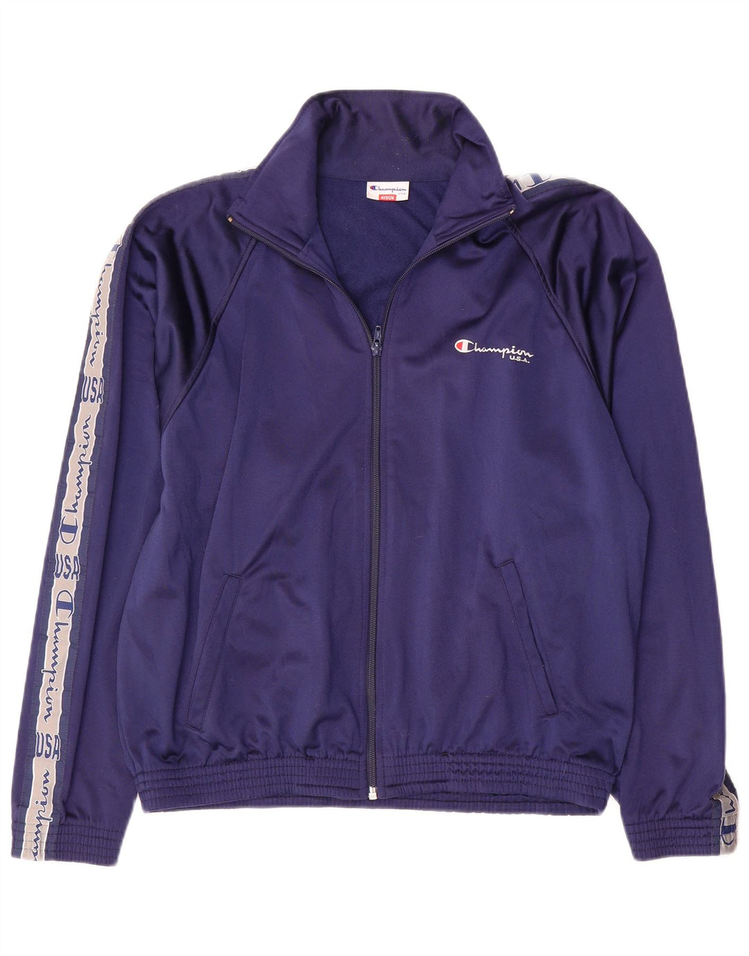 Giacca da tuta grafica da uomo Champion, color block medio blu navy