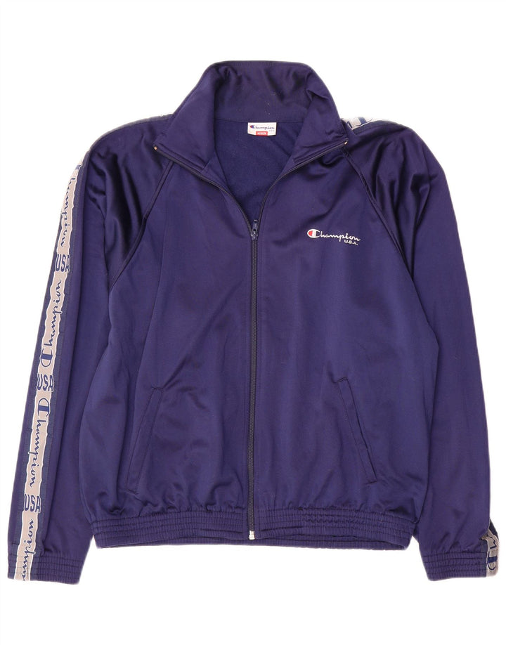 Giacca da tuta grafica da uomo Champion, color block medio blu navy