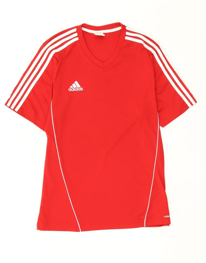 T-shirt Adidas Climalite da uomo, grande, in poliestere rosso