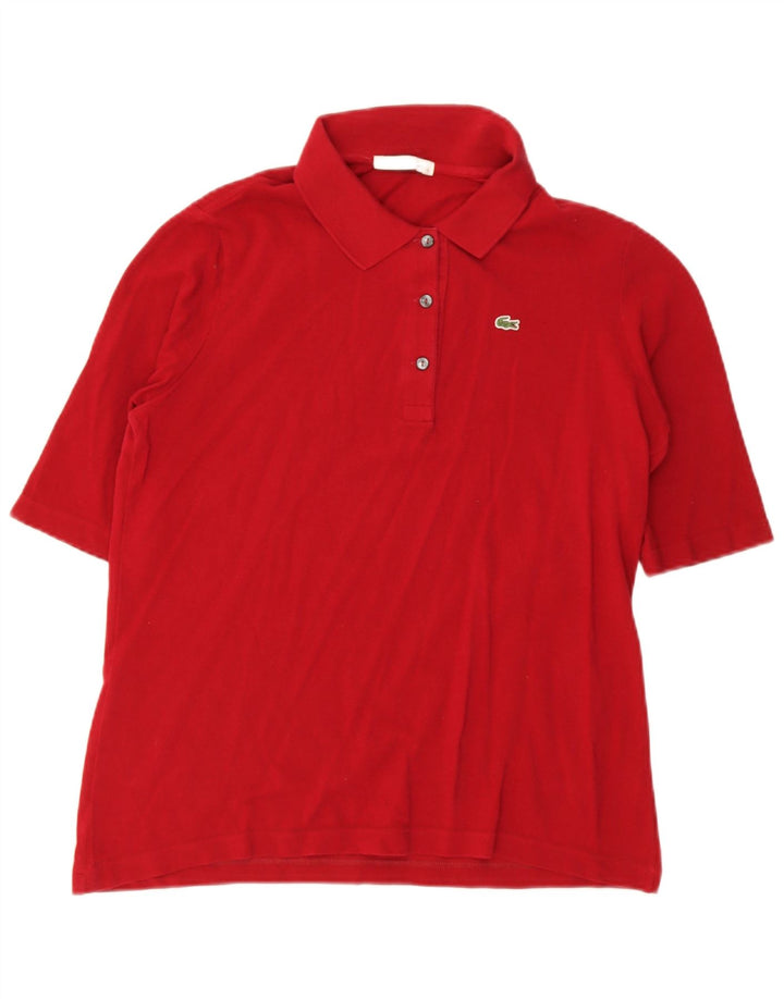 Polo da donna Lacoste taglia 46 XL in cotone rosso
