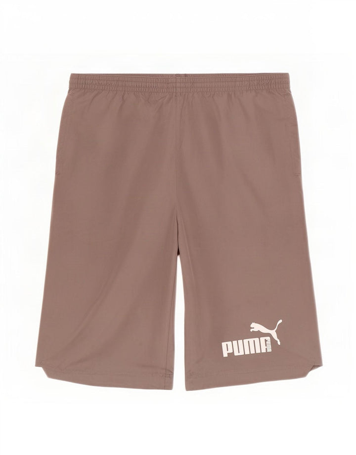 Pantaloncini sportivi da uomo Puma Graphic Bermuda in poliestere grigio medio