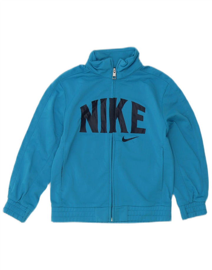 Giacca da ginnastica grafica da ragazzo Nike 6-7 anni XS blu poliestere