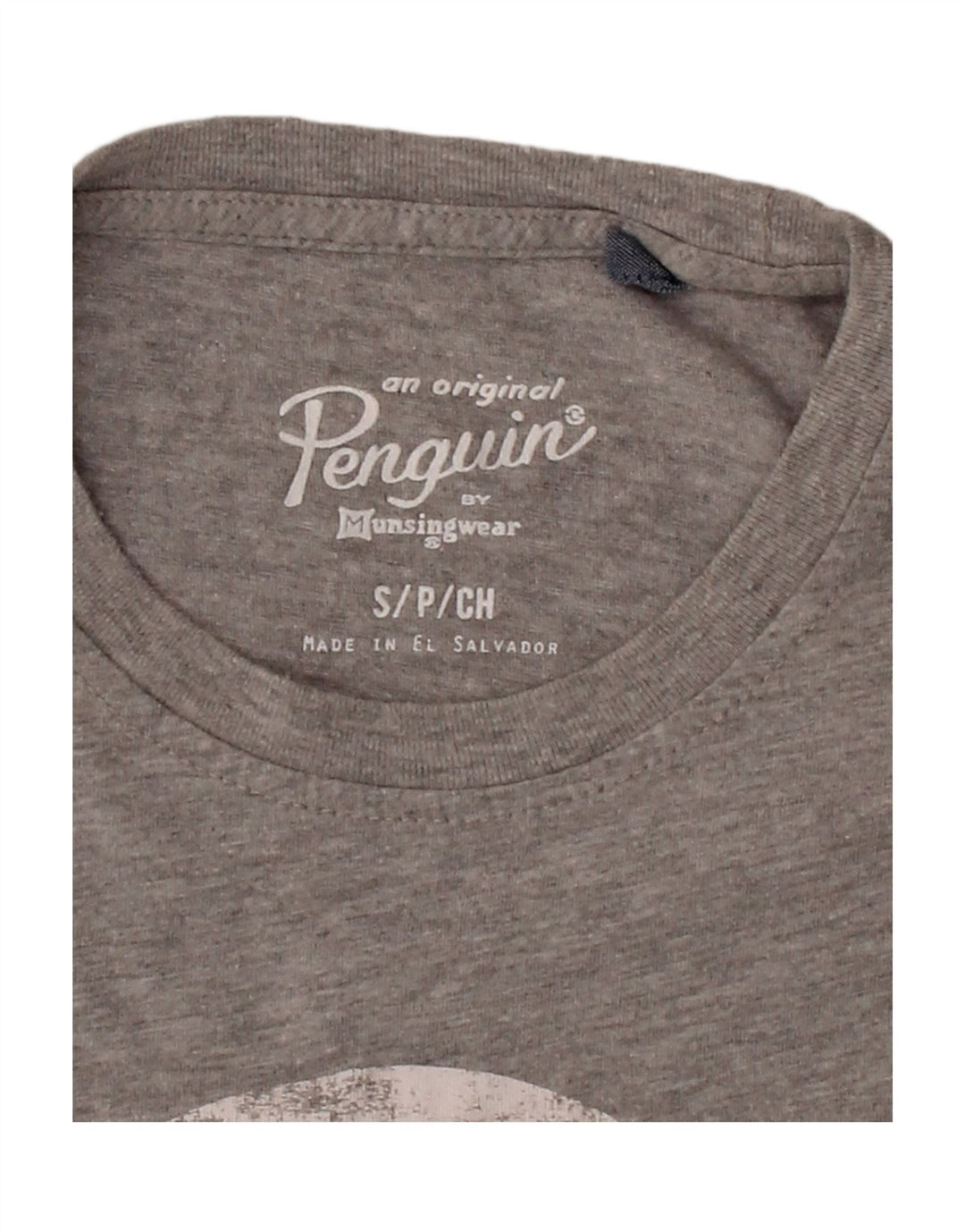 PENGUIN Mens Graphic T-Shirt Top Small Grey