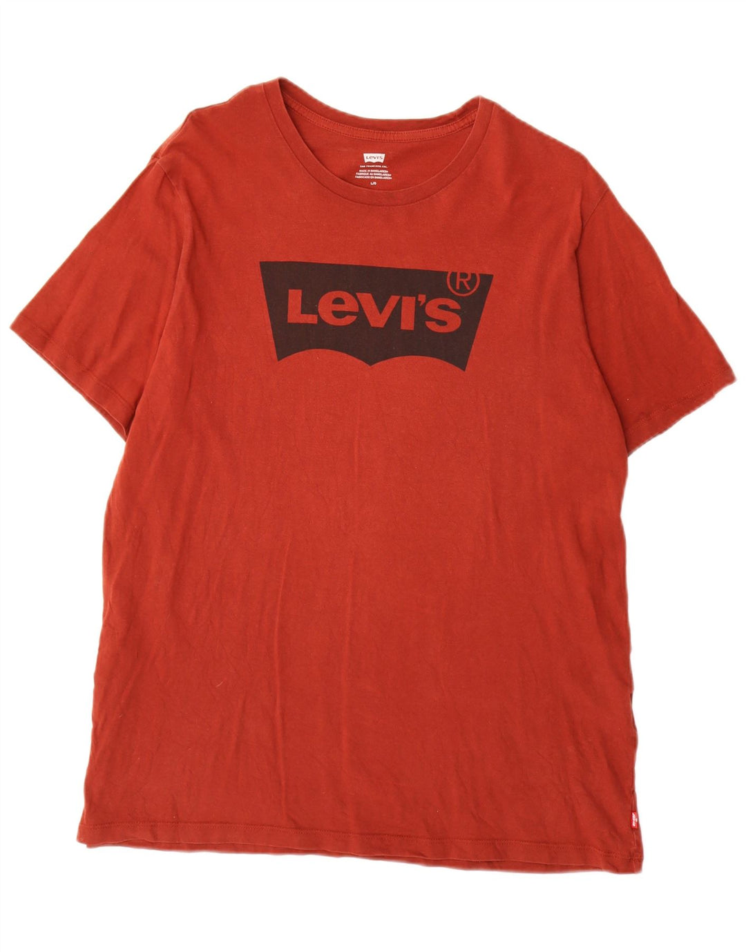 T-shirt grafica da uomo Levi's Top grande in cotone rosso