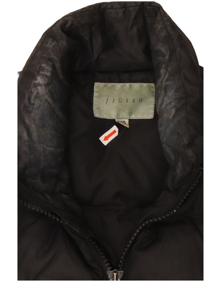 Gilet imbottito da donna Jigsaw UK 10 piccolo in nylon nero