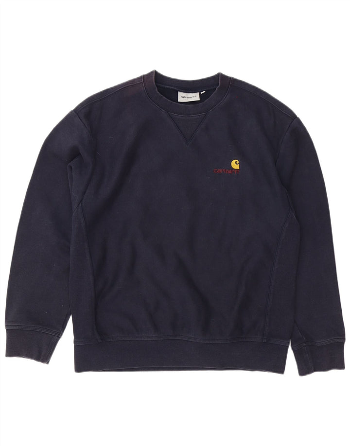 Felpa da uomo Carhartt Maglione medio in cotone blu navy