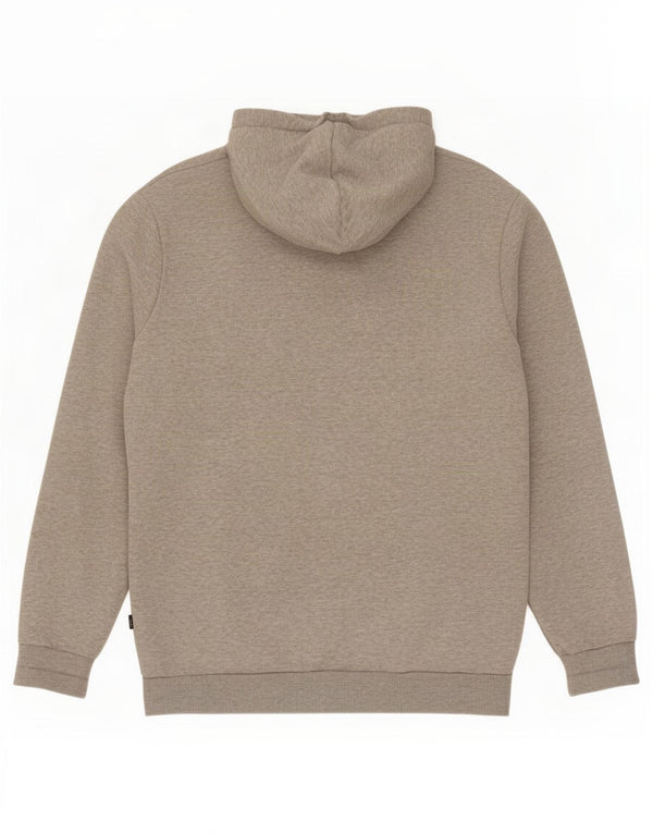 Felpa con cappuccio grafica da uomo Puma piccola in cotone chiazzato grigio