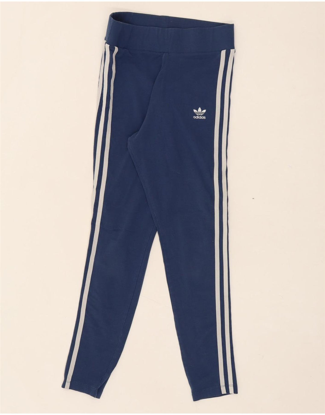 ADIDAS Womens Leggings UK 10 Small  Navy Blue Cotton Vintage Adidas and Second-Hand Adidas from Messina Hembry 