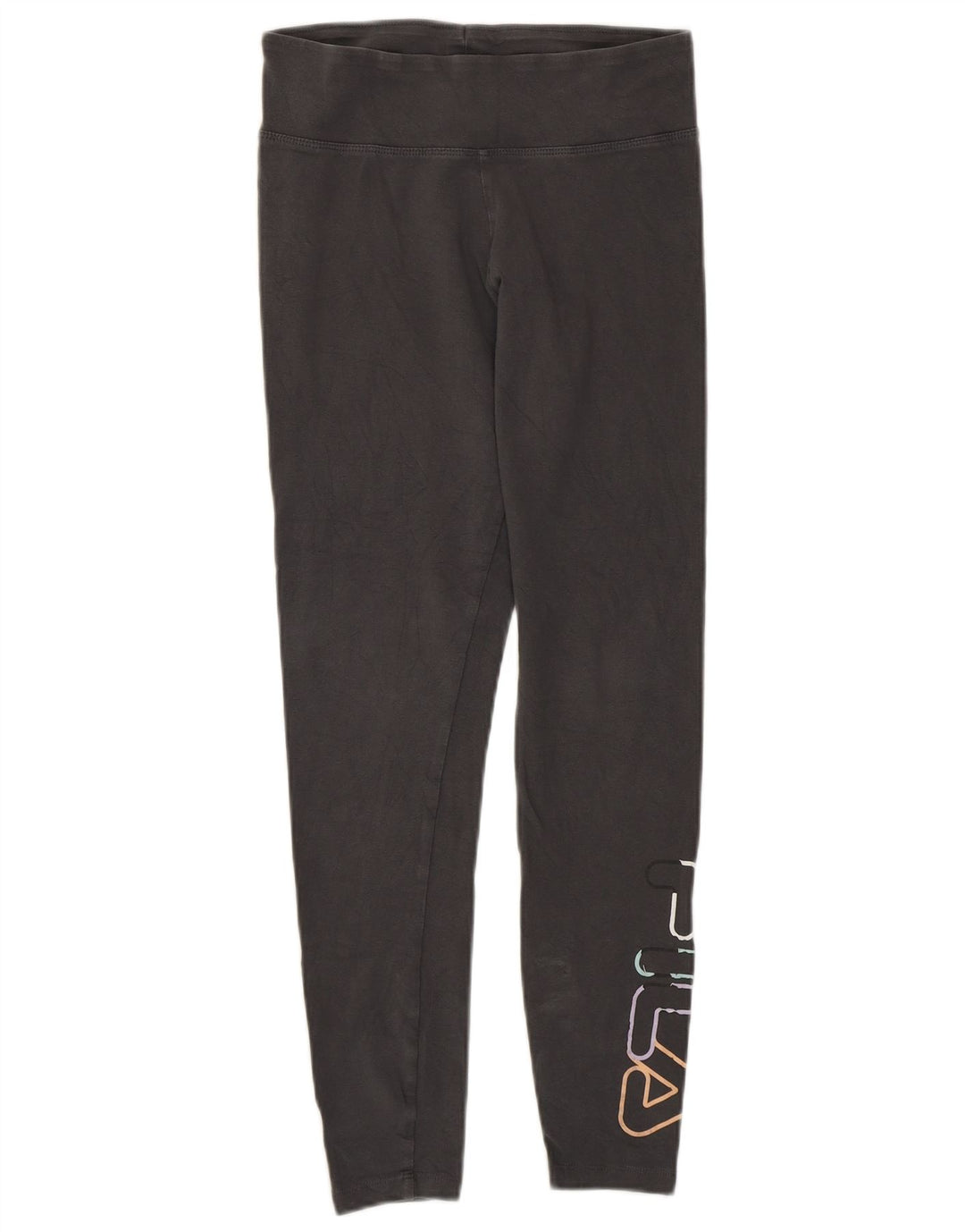 Leggings grafici da donna Fila UK 10 piccolo cotone grigio