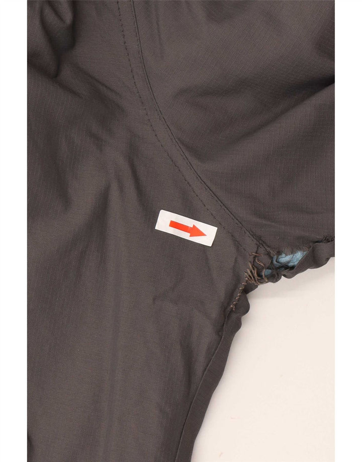 Giacca a vento con cappuccio da donna Superdry UK 14 Nylon grigio medio
