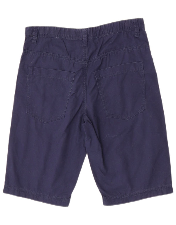 Benetton Boys Bermuda Casual Shorts 13-14 Years W29 3XL Navy Blue Cotton