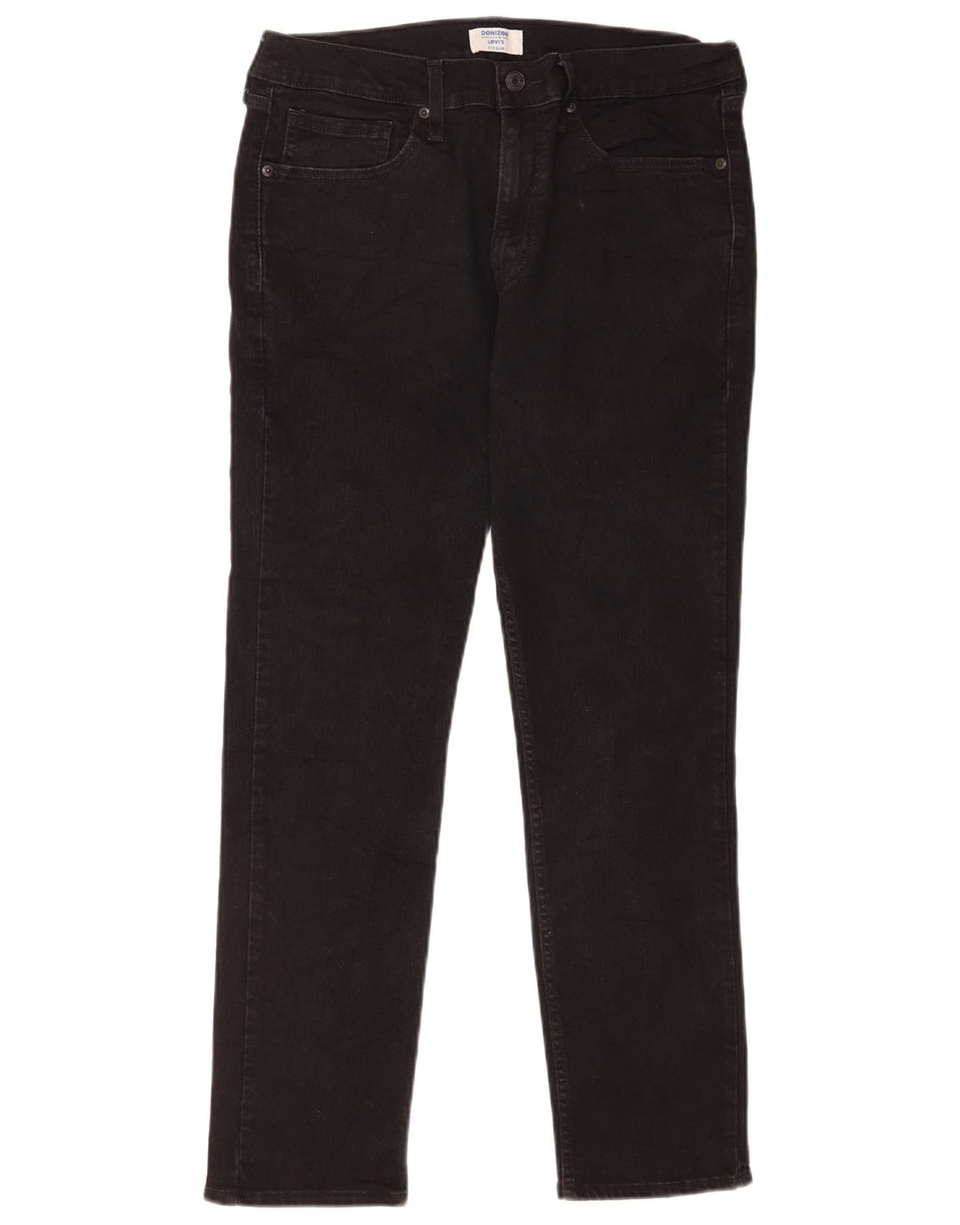 Jeans Levi's Denizen Slim da uomo W33 L30 cotone nero