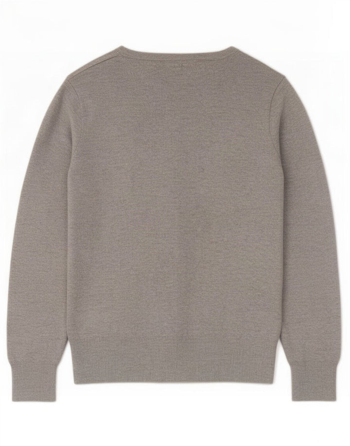 Maglione cardigan da donna Marks & Spencer UK 10 piccolo viscosa grigia