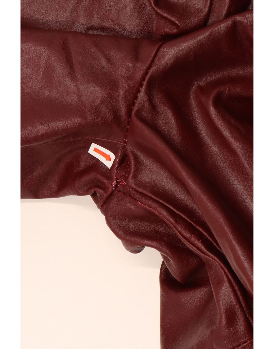Giacca in pelle da donna VINTAGE UK 18 XL Borgogna
