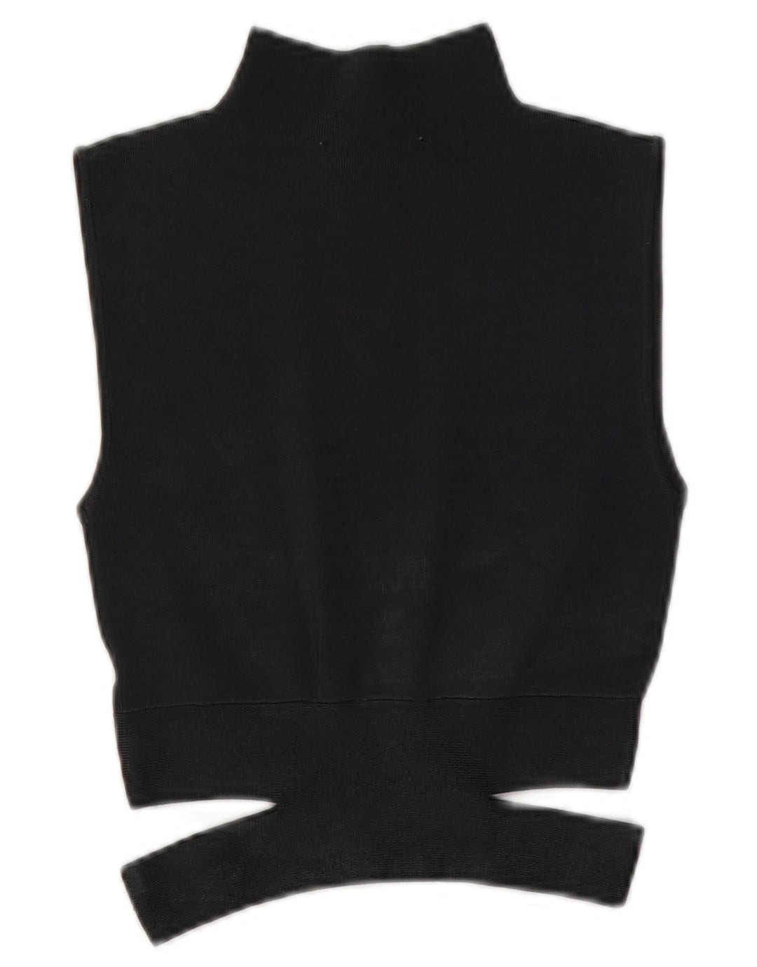 Top corto in maglia senza maniche da donna Zara UK 10 piccolo grigio