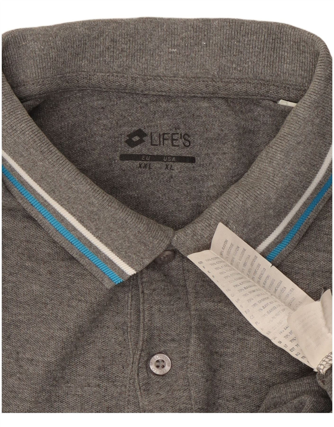 Polo da uomo Lotto XL in cotone grigio