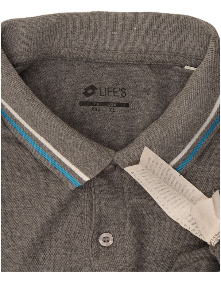 Polo da uomo Lotto XL in cotone grigio