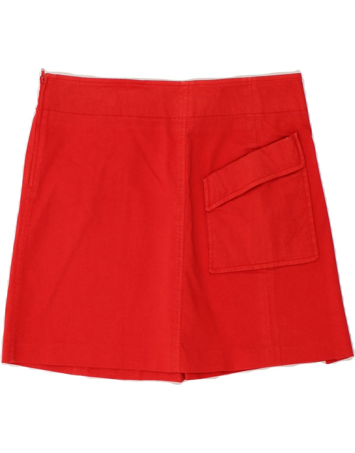 VINTAGE Womens Mini Skirt EU 42 Large W32 Red Cotton Vintage Vintage and Second-Hand Vintage from Messina Hembry 