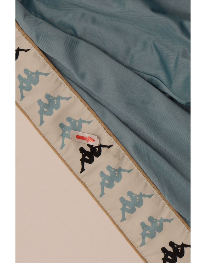 Giacca da tuta grafica da uomo Kappa in poliestere color block blu medio