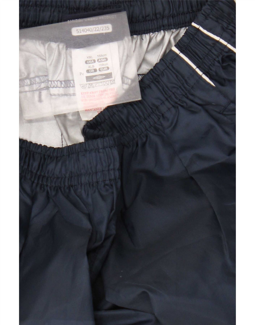 Pantaloni impermeabili con grafica Umbro per ragazzi 13-14 anni XL poliestere blu navy
