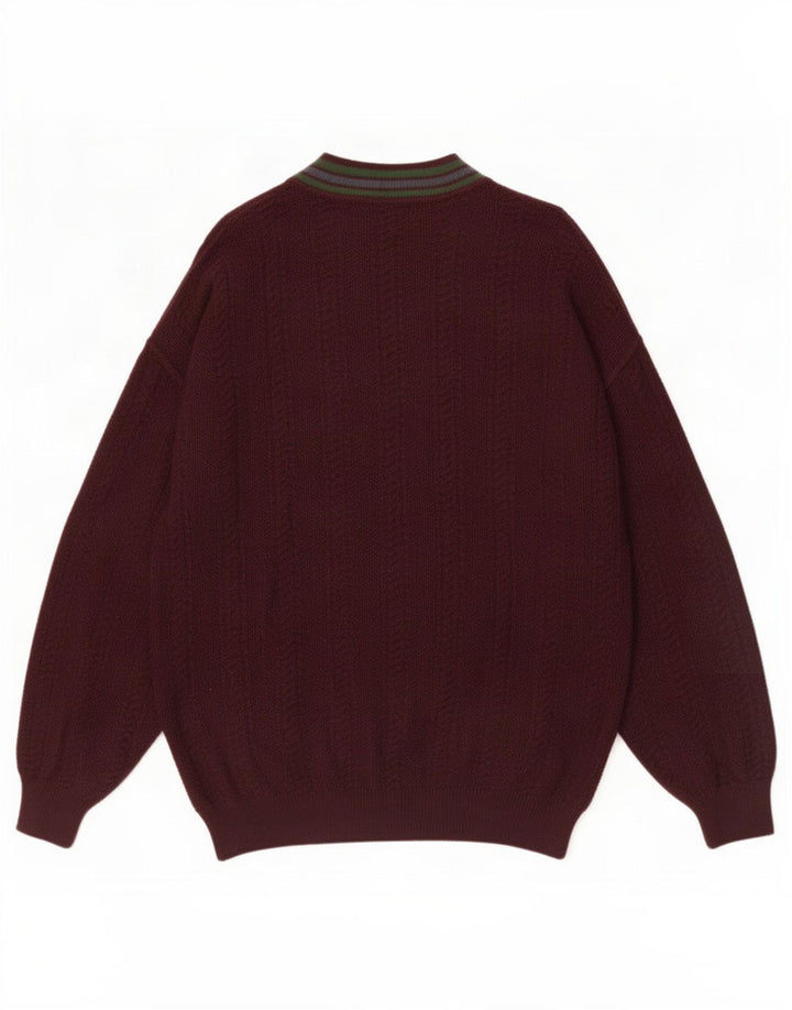 Maglione cardigan da uomo Il Granchio piccolo a righe bordeaux
