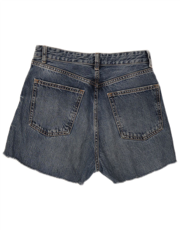 Pantaloncini di jeans da donna Zara EU 38 piccoli W28 cotone blu navy