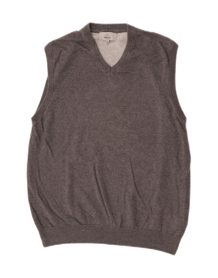 Canotta da uomo Marks & Spencer vestibilità regolare in cotone grigio medio