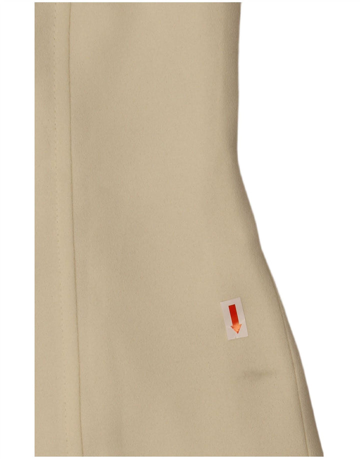 Abito tubino senza maniche da donna Marella UK 8 piccolo poliestere bianco sporco