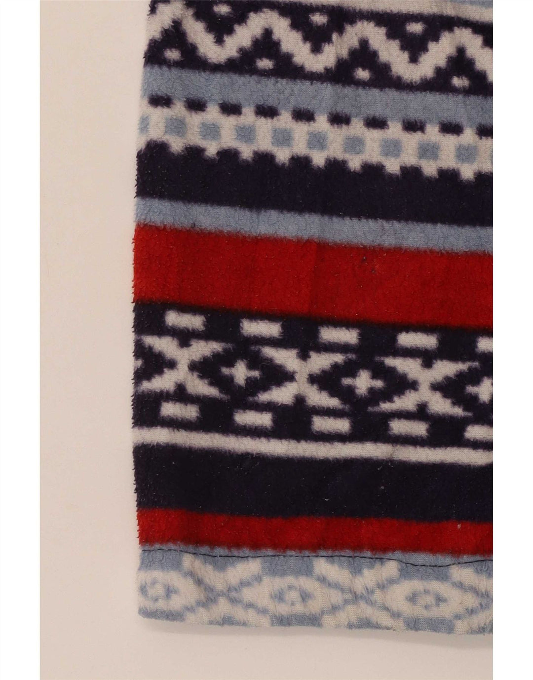Giacca in pile vintage da uomo UK 40 Grande poliestere geometrico multicolore