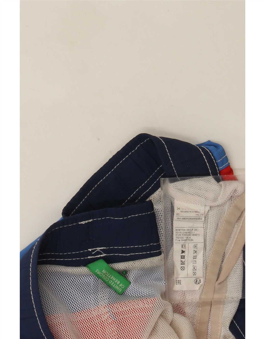 Canottiera grafica per ragazzi Benetton 10-11 anni XL Poliestere color block rosso