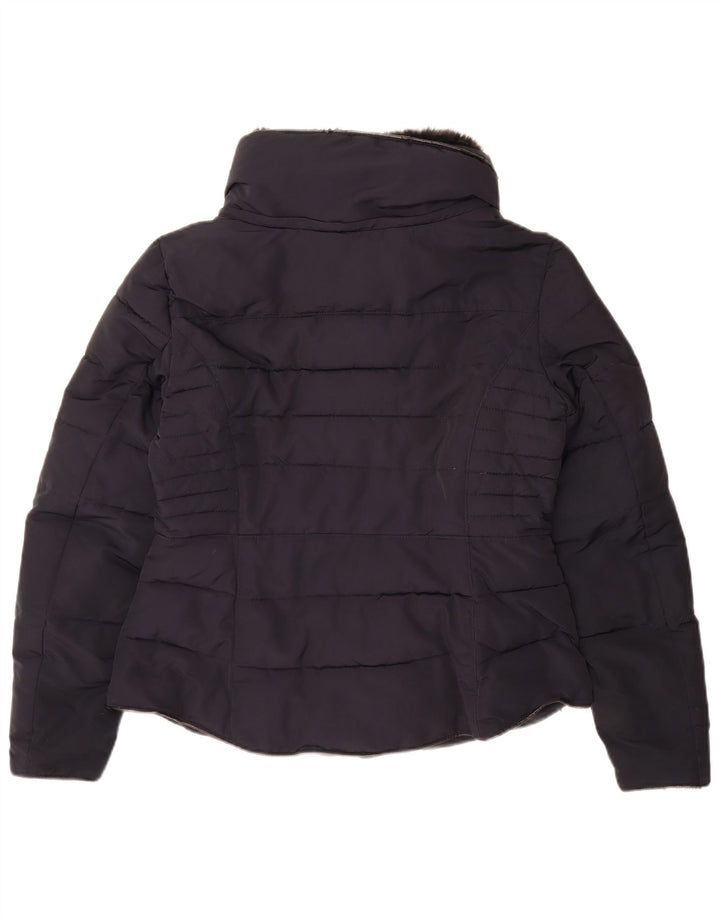 Giacca imbottita da donna Zara UK 16 grande blu navy