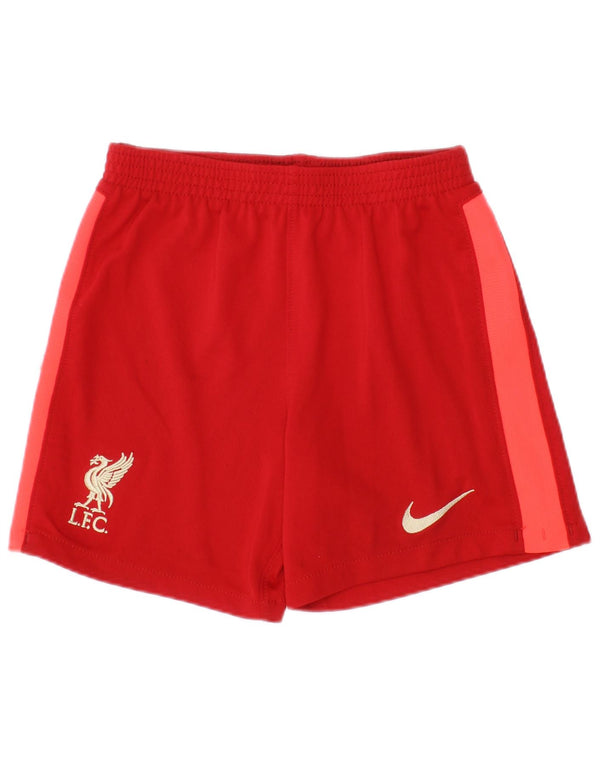 Pantaloncini sportivi Nike da ragazzo Liverpool 4-5 anni Small Rosso Colourblock in poliestere