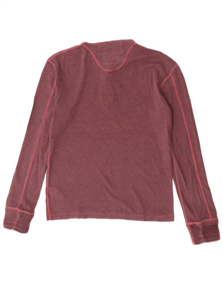 Top da uomo slim fit Superdry a maniche lunghe in cotone marrone rossiccio