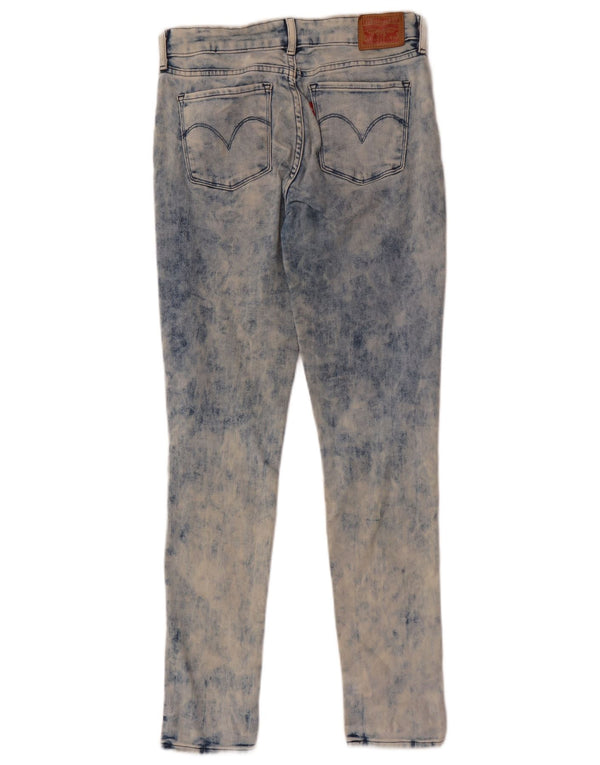 Jeans skinny Levi's da donna 711 lavaggio acido W27 L30 cotone blu