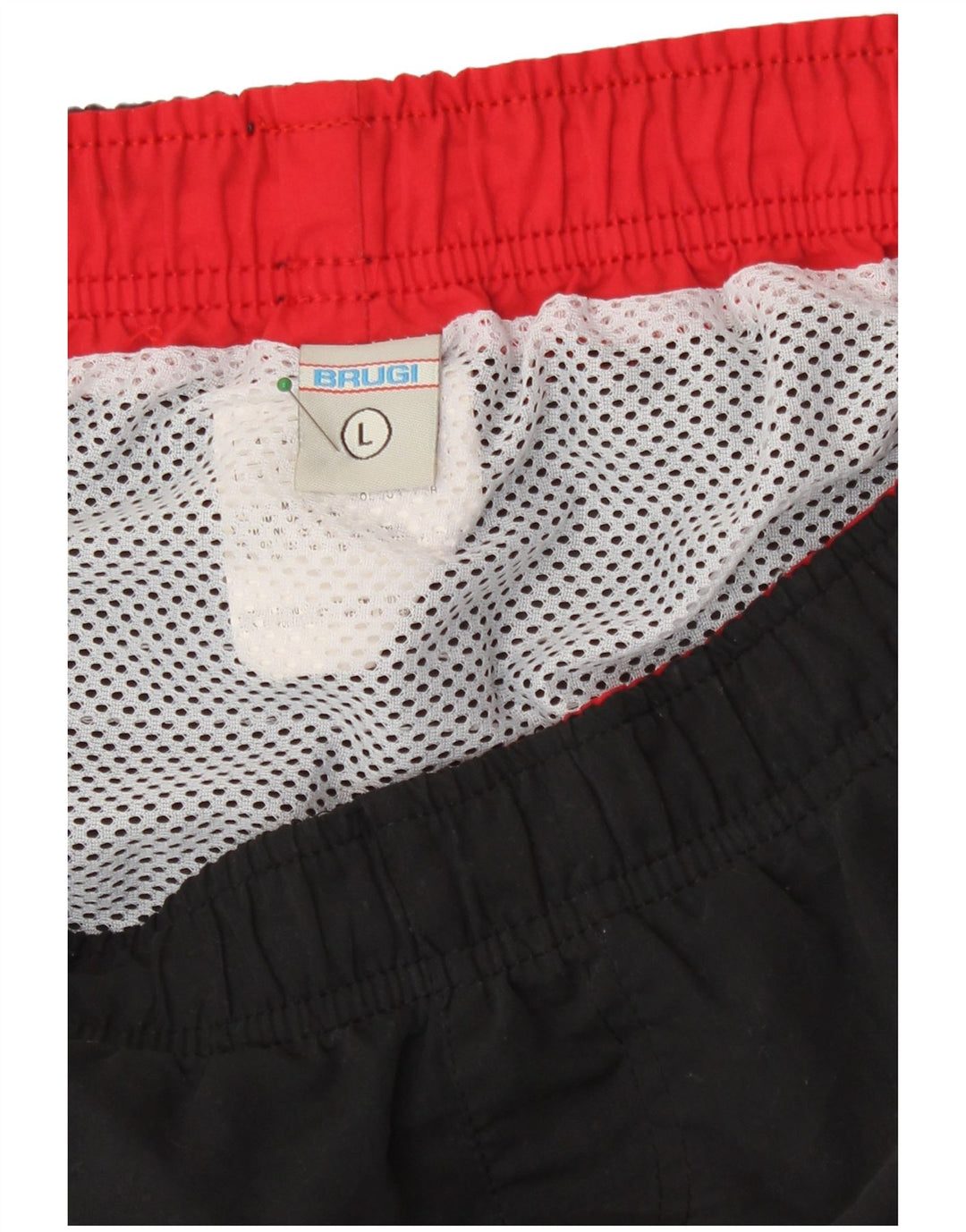 Pantaloncini da bagno da uomo Brugi grandi in poliestere a righe nere