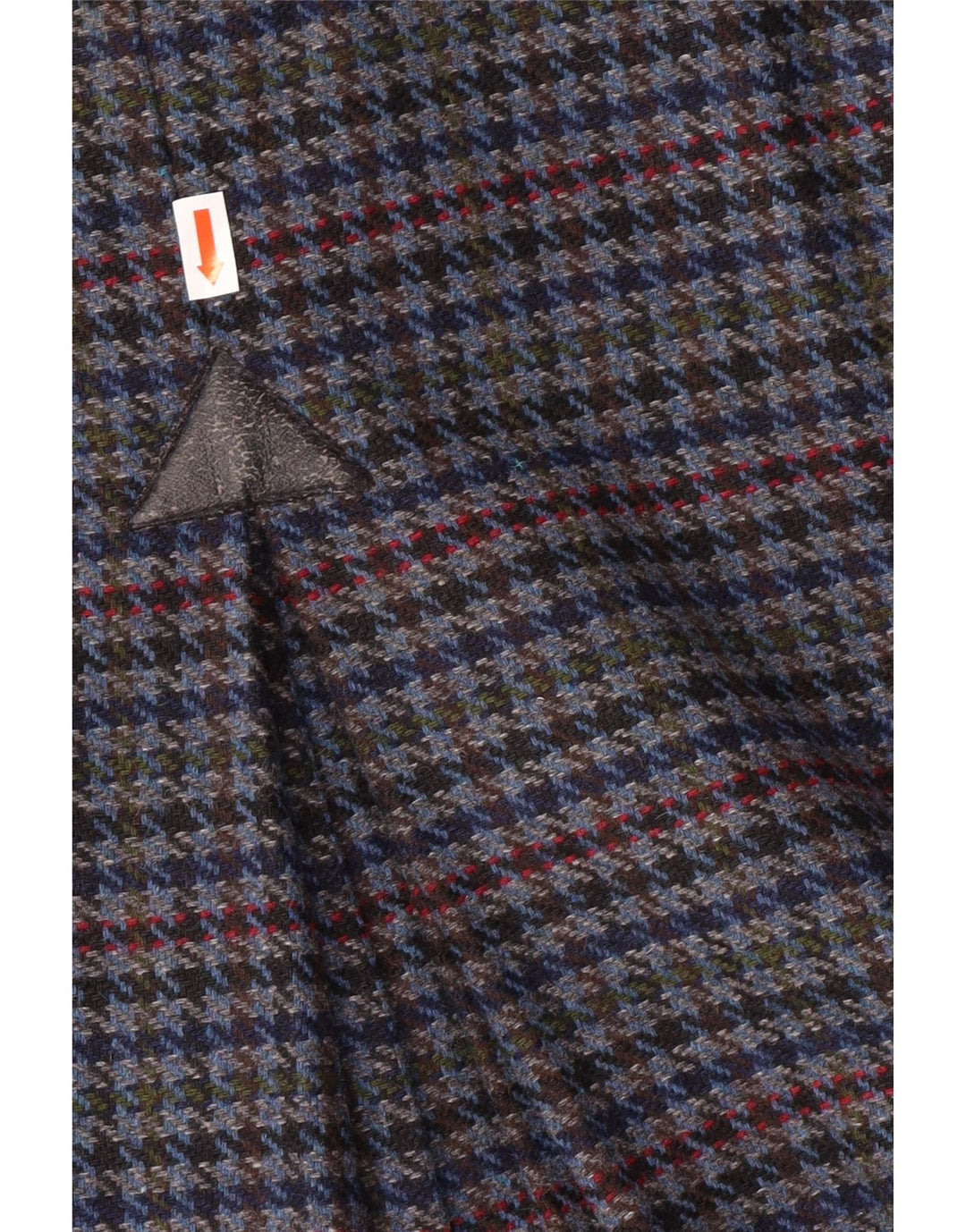 Gonna a tubino vintage da donna UK 14 media W28 pied de poule blu