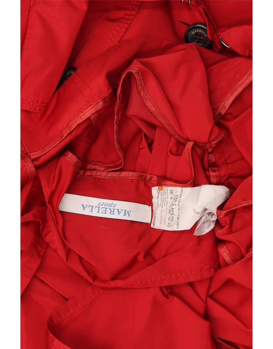 Trench da donna MARELLA UK 10 piccolo poliestere rosso